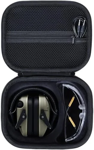 lebakort storage case compatible with walkers razor slimhoward leight honeywell impact sportprohear 066 030 electronic shooting earmuffs hearing protection muffs